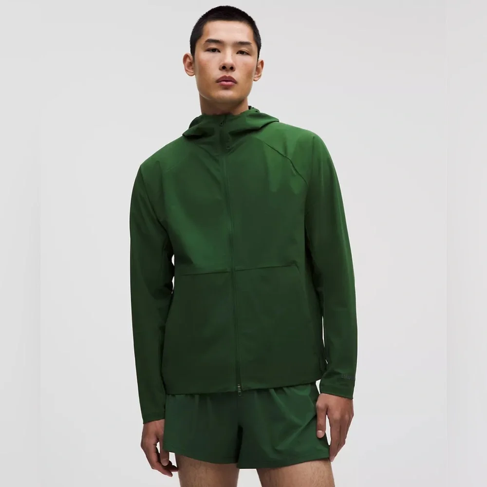 Lululemon Pace Breaker Jacket Forest Green Hooded Jacket - Performance Zip-Up - Picture 1 of 12